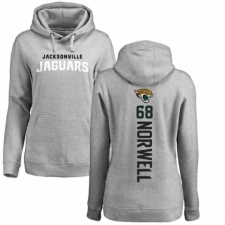 NFL Women's Nike Jacksonville Jaguars #68 Andrew Norwell Ash Backer Pullover Hoodie