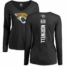 NFL Women's Nike Jacksonville Jaguars #68 Andrew Norwell Black Backer Slim Fit Long Sleeve T-Shirt