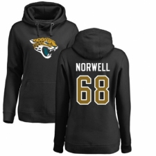 NFL Women's Nike Jacksonville Jaguars #68 Andrew Norwell Black Name & Number Logo Pullover Hoodie