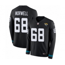 Youth Nike Jacksonville Jaguars #68 Andrew Norwell Limited Black Therma Long Sleeve NFL Jersey
