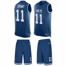Men's Nike Indianapolis Colts #11 Ryan Grant Limited Royal Blue Tank Top Suit NFL Jersey