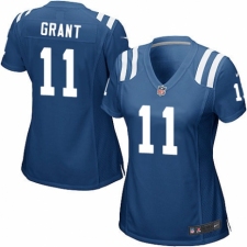Women's Nike Indianapolis Colts #11 Ryan Grant Game Royal Blue Team Color NFL Jersey