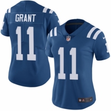Women's Nike Indianapolis Colts #11 Ryan Grant Royal Blue Team Color Vapor Untouchable Elite Player NFL Jersey