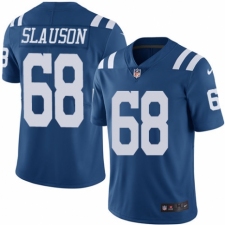 Men's Nike Indianapolis Colts #68 Matt Slauson Elite Royal Blue Rush Vapor Untouchable NFL Jersey