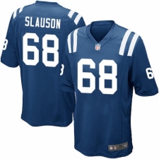 Men's Nike Indianapolis Colts #68 Matt Slauson Game Royal Blue Team Color NFL Jersey