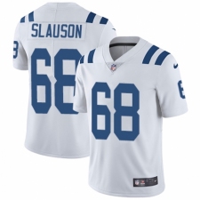 Men's Nike Indianapolis Colts #68 Matt Slauson White Vapor Untouchable Limited Player NFL Jersey