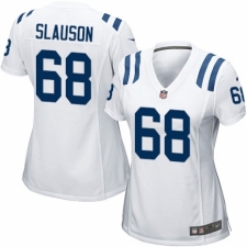 Women's Nike Indianapolis Colts #68 Matt Slauson White Vapor Untouchable Elite Player NFL Jersey