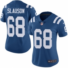 Women's Nike Indianapolis Colts #68 Matt Slauson White Vapor Untouchable Limited Player NFL Jersey