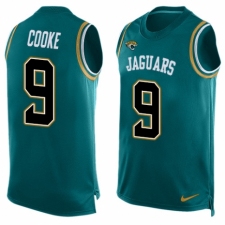 Men's Nike Jacksonville Jaguars #9 Logan Cooke Limited Teal Green Player Name & Number Tank Top NFL Jersey