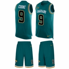 Men's Nike Jacksonville Jaguars #9 Logan Cooke Limited Teal Green Tank Top Suit NFL Jersey