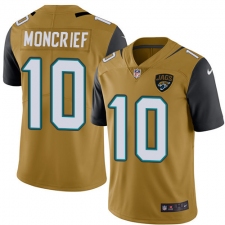 Men's Nike Jacksonville Jaguars #10 Donte Moncrief Limited Gold Rush Vapor Untouchable NFL Jersey