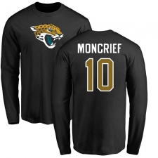 NFL Nike Jacksonville Jaguars #10 Donte Moncrief Black Name & Number Logo Long Sleeve T-Shirt