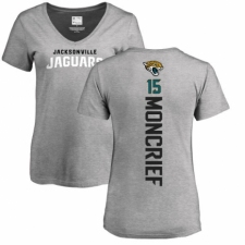 NFL Women's Nike Jacksonville Jaguars #15 Donte Moncrief Ash Backer T-Shirt