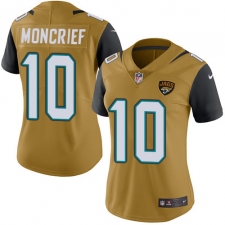 Women's Nike Jacksonville Jaguars #10 Donte Moncrief Limited Gold Rush Vapor Untouchable NFL Jersey