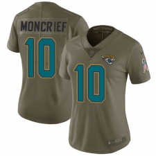 Women's Nike Jacksonville Jaguars #10 Donte Moncrief Limited Olive 2017 Salute to Service NFL Jersey