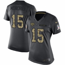 Women's Nike Jacksonville Jaguars #15 Donte Moncrief Limited Black 2016 Salute to Service NFL Jersey