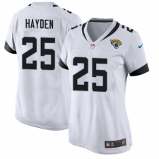 Women's Nike Jacksonville Jaguars #25 D.J. Hayden Game White NFL Jersey