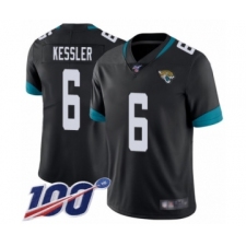 Men's Jacksonville Jaguars #6 Cody Kessler Black Team Color Vapor Untouchable Limited Player 100th Season Football Jersey