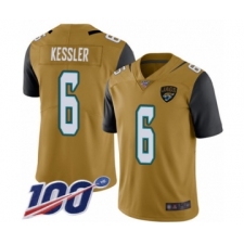Men's Jacksonville Jaguars #6 Cody Kessler Limited Gold Rush Vapor Untouchable 100th Season Football Jersey