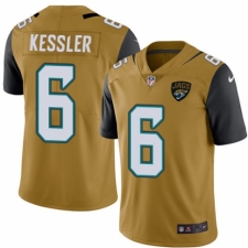 Men's Nike Jacksonville Jaguars #6 Cody Kessler Limited Gold Rush Vapor Untouchable NFL Jersey