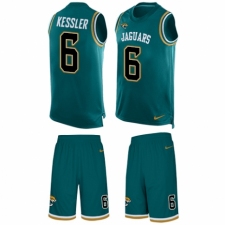Men's Nike Jacksonville Jaguars #6 Cody Kessler Limited Teal Green Tank Top Suit NFL Jersey