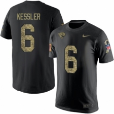 NFL Men's Nike Jacksonville Jaguars #6 Cody Kessler Black Camo Salute to Service T-Shirt