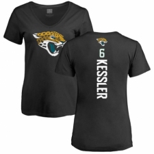 NFL Women's Nike Jacksonville Jaguars #6 Cody Kessler Black Backer V-Neck T-Shirt