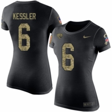 NFL Women's Nike Jacksonville Jaguars #6 Cody Kessler Black Camo Salute to Service T-Shirt