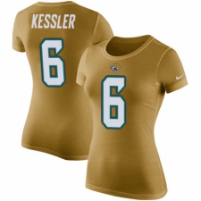 NFL Women's Nike Jacksonville Jaguars #6 Cody Kessler Gold Rush Pride Name & Number T-Shirt