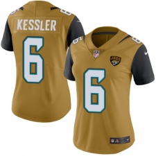 Women's Nike Jacksonville Jaguars #6 Cody Kessler Limited Gold Rush Vapor Untouchable NFL Jersey