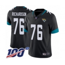 Men's Jacksonville Jaguars #76 Will Richardson Black Team Color Vapor Untouchable Limited Player 100th Season Football Jersey