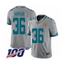 Youth Jacksonville Jaguars #36 Ronnie Harrison Silver Inverted Legend Limited 100th Season Football Jersey