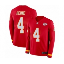 Men's Nike Kansas City Chiefs #4 Chad Henne Limited Red Therma Long Sleeve NFL Jersey