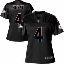 Women's Nike Kansas City Chiefs #4 Chad Henne Game Black Fashion NFL Jersey