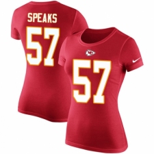 NFL Women's Nike Kansas City Chiefs #57 Breeland Speaks Red Rush Pride Name & Number T-Shirt