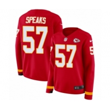 Women's Nike Kansas City Chiefs #57 Breeland Speaks Limited Red Therma Long Sleeve NFL Jersey
