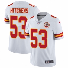 Men's Nike Kansas City Chiefs #53 Anthony Hitchens White Vapor Untouchable Limited Player NFL Jersey