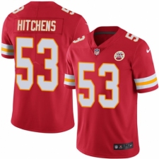 Youth Nike Kansas City Chiefs #53 Anthony Hitchens Red Team Color Vapor Untouchable Limited Player NFL Jersey