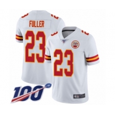Men's Kansas City Chiefs #23 Kendall Fuller White Vapor Untouchable Limited Player 100th Season Football Jersey