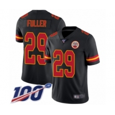 Men's Kansas City Chiefs #29 Kendall Fuller Limited Black Rush Vapor Untouchable 100th Season Football Jersey