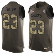 Men's Nike Kansas City Chiefs #23 Kendall Fuller Limited Green Salute to Service Tank Top NFL Jersey
