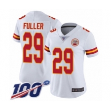 Women's Kansas City Chiefs #29 Kendall Fuller White Vapor Untouchable Limited Player 100th Season Football Jersey