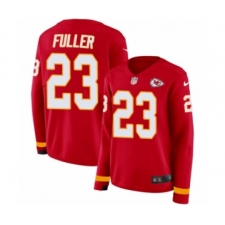 Women's Nike Kansas City Chiefs #23 Kendall Fuller Limited Red Therma Long Sleeve NFL Jersey