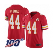 Men's Kansas City Chiefs #44 Dorian O'Daniel Red Team Color Vapor Untouchable Limited Player 100th Season Football Jersey