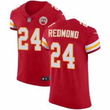 Men's Nike Kansas City Chiefs #24 Will Redmond Red Team Color Vapor Untouchable Elite Player NFL Jersey