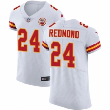 Men's Nike Kansas City Chiefs #24 Will Redmond White Vapor Untouchable Elite Player NFL Jersey