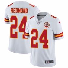 Men's Nike Kansas City Chiefs #24 Will Redmond White Vapor Untouchable Limited Player NFL Jersey