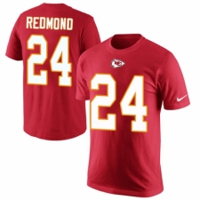 NFL Men's Nike Kansas City Chiefs #24 Will Redmond Red Rush Pride Name & Number T-Shirt