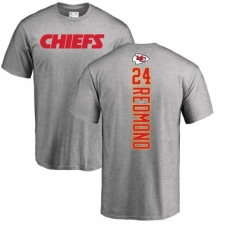 NFL Nike Kansas City Chiefs #24 Will Redmond Ash Backer T-Shirt