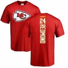 NFL Nike Kansas City Chiefs #24 Will Redmond Red Backer T-Shirt